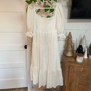 Bird & Kite Isabella Dupe White Midi Dress